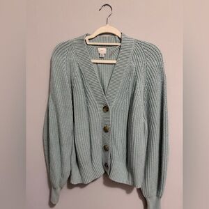 a new day Seafoam Knit Button-Front Cardigan